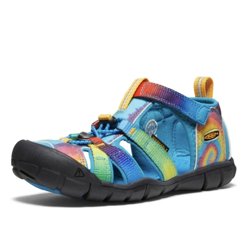 Keen Vibrant Blue and Yellow Water Shoes Dynamic Design